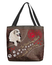 Great-Pyrenees-dog-the-road-to-my-heart All-over Tote front