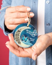 Personalized Believe There Are Angles To Daughter Circle ornament - single (porcelain) aos-circle-ornament-single-porcelain-lifestyles-01