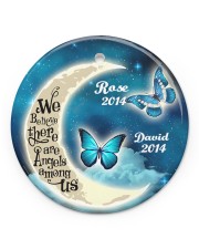Personalized Believe There Are Angles To Daughter Circle ornament - single (porcelain) front