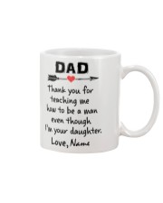 Personalized name Dad teaching me how - daughter Mug front