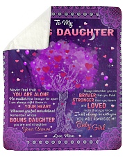 Never Feel That U Are Alone Mom To Bonus Daughter Sherpa Fleece Blanket tile