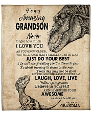 Never Forget I Love U Grandma To Grandson Fleece Blanket - 50" x 60" front