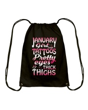 Tattoo thick thighsJanuary Drawstring Bag tile