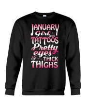 Tattoo thick thighsJanuary Crewneck Sweatshirt tile