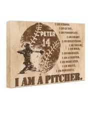 Personalized Name I Am Strong I'm a Pitcher 24x16 Gallery Wrapped Canvas Prints front