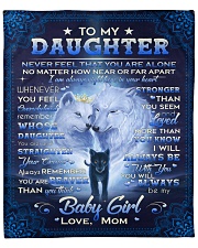 Never Feel That U Are Alone Wolf Mom To Daughter Fleece Blanket - 50" x 60" front