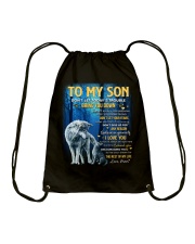 Don't Let Today's Trouble - Wolf Mom To Son Drawstring Bag tile
