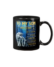 Don't Let Today's Trouble - Wolf Mom To Son Mug tile