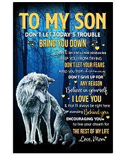 Don't Let Today's Trouble - Wolf Mom To Son Vertical Poster tile