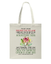 To Daughter-In-Law Thanks For Not Selling My Son Tote Bag tile