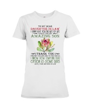 To Daughter-In-Law Thanks For Not Selling My Son Premium Fit Ladies Tee tile