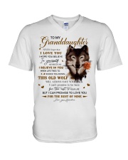 Never 4get That I Love U Grandma To Granddaughter V-Neck T-Shirt tile