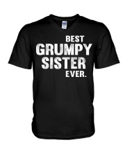 best grumpy sister ever V-Neck T-Shirt tile