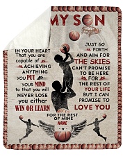 Personalized - Want U To Believe Basketball To Son Sherpa Fleece Blanket tile