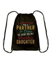 God Sent Me My Smartass Daughter - For Dad Drawstring Bag tile