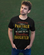 God Sent Me My Smartass Daughter - For Dad Classic T-Shirt apparel-classic-tshirt-lifestyle-front-43