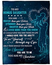 To My Bonus Daughter U Are Braver Than U Believe Fleece Blanket tile