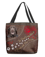 The Road To My Heart Paw Labrador Retriever All-over Tote back