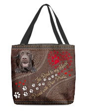 The Road To My Heart Paw Labrador Retriever All-over Tote front