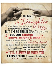 You Are Strong Brave Bright Smart Dad To Daughter Fleece Blanket - 50" x 60" front
