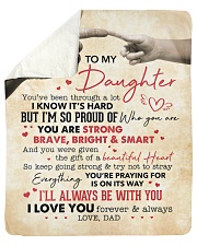 You Are Strong Brave Bright Smart Dad To Daughter Sherpa Fleece Blanket tile
