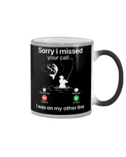 Sorry I Missed Your Call Fishing Color Changing Mug tile
