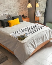 To My Grandson Love U For The Rest Of Mine Sherpa Fleece Blanket - 50" x 60" aos-sherpa-fleece-blanket-lifestyle-front-01