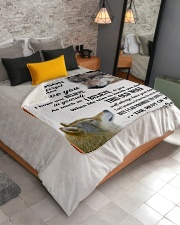 To My Grandson Love U For The Rest Of Mine Sherpa Fleece Blanket - 50" x 60" aos-sherpa-fleece-blanket-lifestyle-front-02