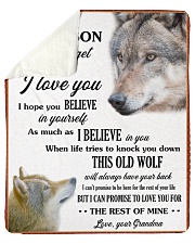 To My Grandson Love U For The Rest Of Mine Sherpa Fleece Blanket - 50" x 60" front