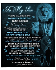 Today Is A Good Day Have Great Day Lion Dad To Son Fleece Blanket - 50" x 60" front