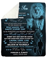 Today Is A Good Day Have Great Day Lion Dad To Son Sherpa Fleece Blanket tile