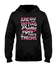 Tattoo thick thighs June Hooded Sweatshirt tile