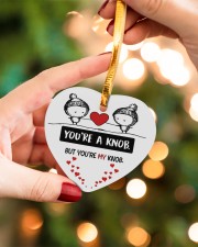 You're A Knob But You're My Knob Heart ornament - single (wood) aos-heart-ornament-single-wood-lifestyles-09