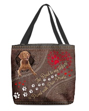 Vizsla-dog-the-road-to-my-heart All-over Tote front