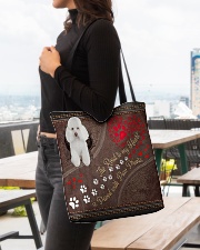 Poodle-dog-the-road-to-my-heart All-over Tote aos-all-over-tote-lifestyle-front-04