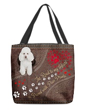 Poodle-dog-the-road-to-my-heart All-over Tote back