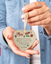 U Held My Hand For Many Year Daughter To Mom Heart ornament - single (porcelain) aos-heart-ornament-single-porcelain-lifestyles-01