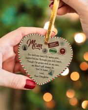 U Held My Hand For Many Year Daughter To Mom Heart ornament - single (porcelain) aos-heart-ornament-single-porcelain-lifestyles-08
