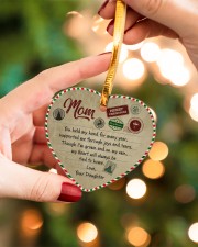 U Held My Hand For Many Year Daughter To Mom Heart ornament - single (porcelain) aos-heart-ornament-single-porcelain-lifestyles-09