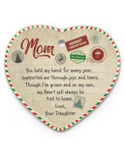 U Held My Hand For Many Year Daughter To Mom Heart ornament - single (porcelain) front