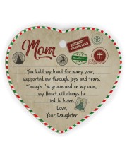 U Held My Hand For Many Year Daughter To Mom Heart ornament - single (wood) thumbnail