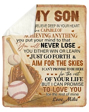 Personalized I Want U Believe Baseball Dad To Son Sherpa Fleece Blanket tile