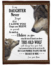 Daughter This Old Wolf Will Always Have Your Back Fleece Blanket tile