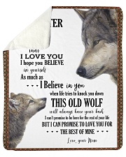 Daughter This Old Wolf Will Always Have Your Back Sherpa Fleece Blanket - 50" x 60" front