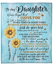 Mom To Daughter Sunflower Never 4get I Love U Fleece Blanket - 50" x 60" front