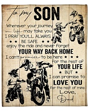 Wherever Your Journey In Life Dad To Son Fleece Blanket - 50" x 60" front