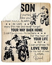 Wherever Your Journey In Life Dad To Son Sherpa Fleece Blanket tile