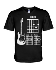 guitar dad xoxo V-Neck T-Shirt tile