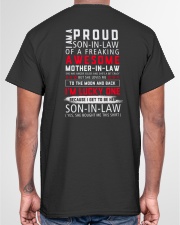 Proud Son-In-Law Of AFreakin Awesome Mother-In-Law Classic T-Shirt garment-tshirt-unisex-back-04