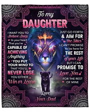 I Want U To Belive Deep Lion Dad To Daughter Fleece Blanket - 50" x 60" front